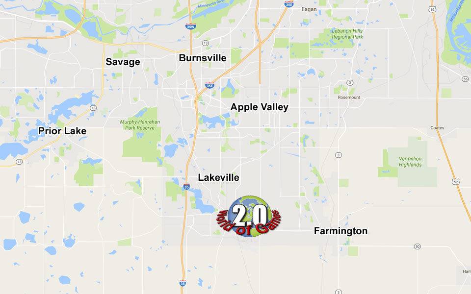 Located in Lakeville Minnesota, World of Games is a Local Game Store that offers Vintage Video Games, Trading Cards, Board Games, and Comic Books to the Northern and Southern Twin Cities Metro areas.